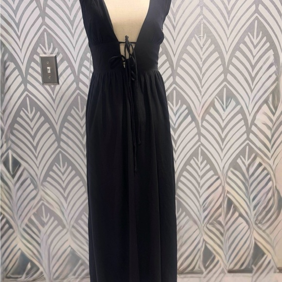NWOT Princess Polly Black Maxi Dress with Tie Detail - Picture 1 of 8